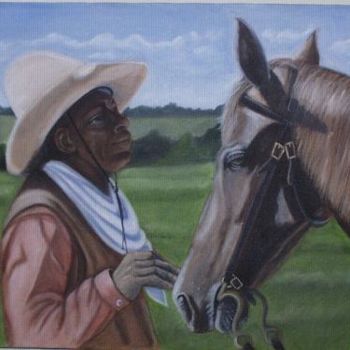 Painting titled "Cowboy3" by Berry Toni, Original Artwork