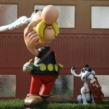 Sculpture titled "'Asterix e Ideiafix…" by Toni Ginja, Original Artwork