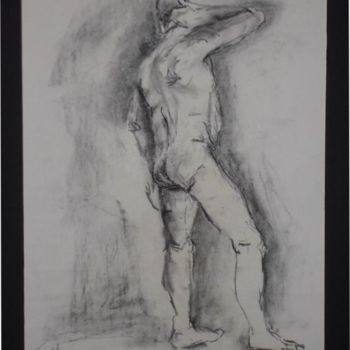 Dessin intitulée "Male Nude #3" par Toni Medford, Œuvre d'art originale