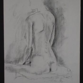 Tekening getiteld "Female Nude #5" door Toni Medford, Origineel Kunstwerk