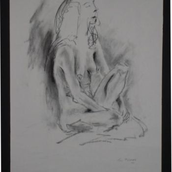 「Female Nude #7」というタイトルの描画 Toni Medfordによって, オリジナルのアートワーク