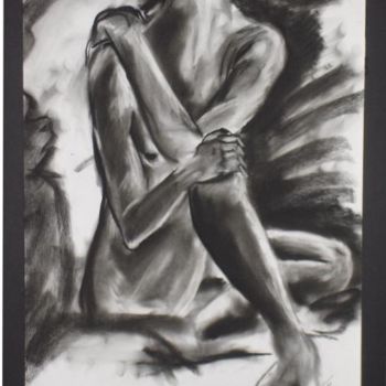 Dibujo titulada "Female Nude #19" por Toni Medford, Obra de arte original