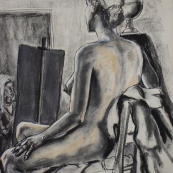 Drawing titled "Female Nude #21" by Toni Medford, Original Artwork
