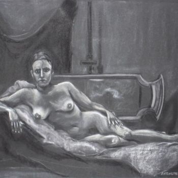 Drawing titled "Female Nude #22" by Toni Medford, Original Artwork
