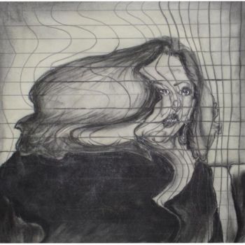 Dessin intitulée "Distortion Abstract" par Toni Medford, Œuvre d'art originale