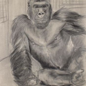 Drawing titled "Gorilla (Koko's Mic…" by Toni Medford, Original Artwork