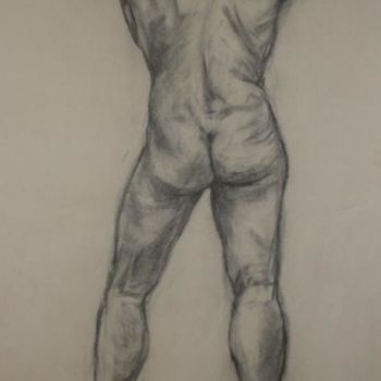 「Male Nude #13」というタイトルの描画 Toni Medfordによって, オリジナルのアートワーク