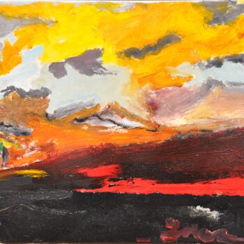 Painting titled "Cielo al tramonto" by Tonino Gottarelli, Original Artwork, Acrylic
