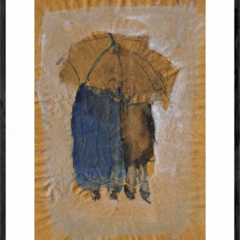 「In the rain , origi…」というタイトルの描画 Tonino Gottarelliによって, オリジナルのアートワーク, テンペラ