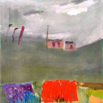 Painting titled "The colour of rain" by Tonino Gottarelli, Original Artwork, Acrylic