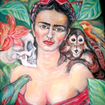 Painting titled "Frida" by Tonio Klay, Original Artwork, Oil