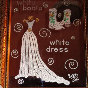 Ζωγραφική με τίτλο "White Boots" από Tonjua Lyles, Αυθεντικά έργα τέχνης, Ακρυλικό