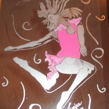 Painting titled "The Dancer(female)" by Tonjua Lyles, Original Artwork, Acrylic