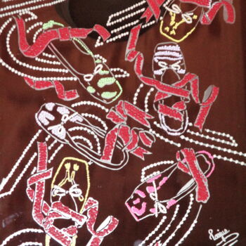 Malarstwo zatytułowany „Dancing Shoes” autorstwa Tonjua Lyles, Oryginalna praca, Akryl