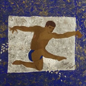 Malarstwo zatytułowany „Flying through Air” autorstwa Tonjua Lyles, Oryginalna praca, Akryl