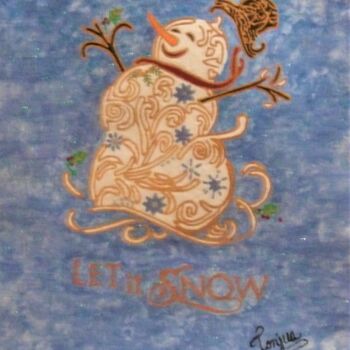 Painting titled "Let It Snow Too" by Tonjua Lyles, Original Artwork, Acrylic