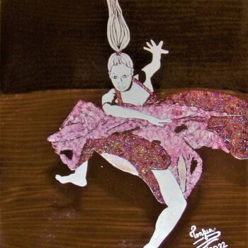 Ζωγραφική με τίτλο "Life in Motion" από Tonjua Lyles, Αυθεντικά έργα τέχνης, Ακρυλικό Τοποθετήθηκε στο Ποτήρι