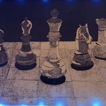 Drawing titled "Your Move" by Tonjua Lyles, Original Artwork, Scratchboard