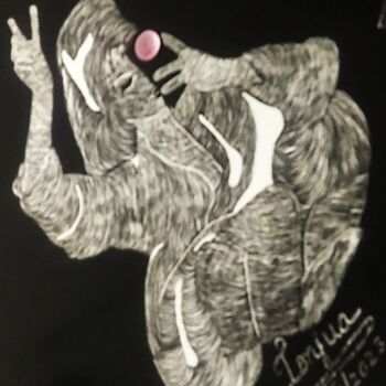 Dibujo titulada "Uniquely Urs  <#2 i…" por Tonjua Lyles, Obra de arte original, Scratchboard