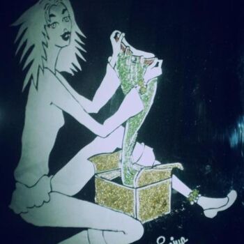 Ζωγραφική με τίτλο "Shopping Spree for…" από Tonjua Lyles, Αυθεντικά έργα τέχνης