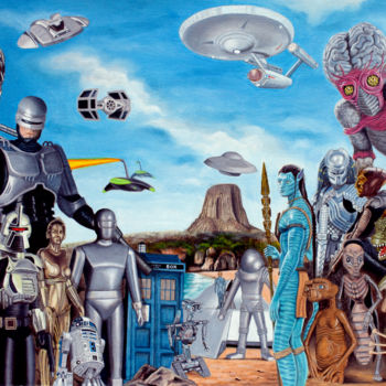 Arte digital titulada "The world of Sci Fi" por Tony Baños, Obra de arte original, Pintura Digital