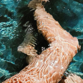 Pintura intitulada "Swimmer Legs Abstra…" por Tony Rubino, Obras de arte originais, Acrílico Montado em Armação em madeira