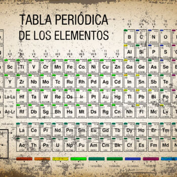 「Tabla Periodica De…」というタイトルのデジタルアーツ Tony Rubinoによって, オリジナルのアートワーク, デジタル絵画 ウッドストレッチャーフレームにマウント