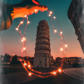 Цифровое искусство под названием "Italy Pisa Fantasy" - Tony Rubino, Подлинное произведение искусства, Цифровая живопись Уст…