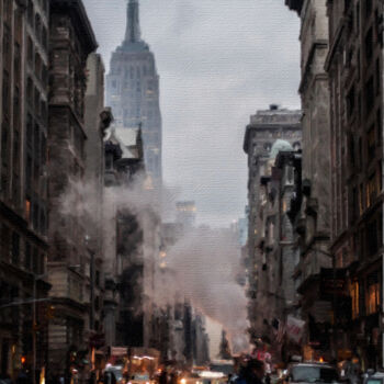 Grafika cyfrowa / sztuka generowana cyfrowo zatytułowany „New York Skyline Em…” autorstwa Tony Rubino, Oryginalna praca, Mal…