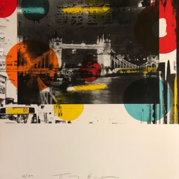 Druckgrafik mit dem Titel "london.jpeg" von Tony Soulié, Original-Kunstwerk, Lithographie