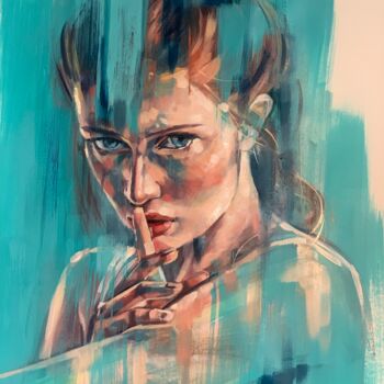 Картина под названием "Don't Speak" - Tonya Seiler, Подлинное произведение искусства, Масло