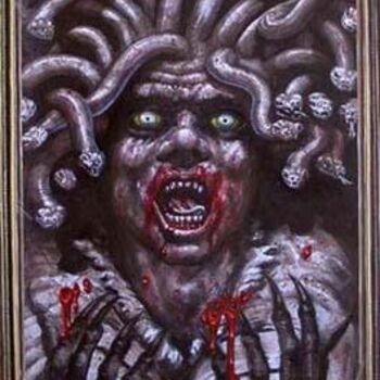 Painting titled "Medusa" by Tony Hough, Original Artwork, Oil