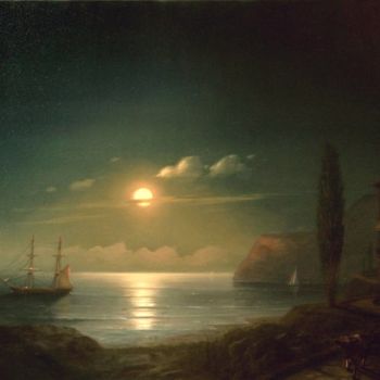 Painting titled "Capri" by Tony Mäkinen, Original Artwork, Oil