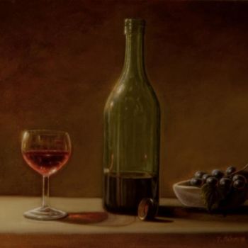 Painting titled "Still life" by Tony Mäkinen, Original Artwork, Oil