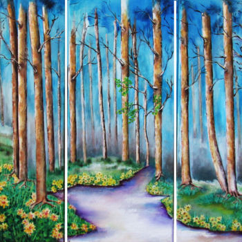 Painting titled "Follow Your Path" by Miriam Besa, Original Artwork, Oil