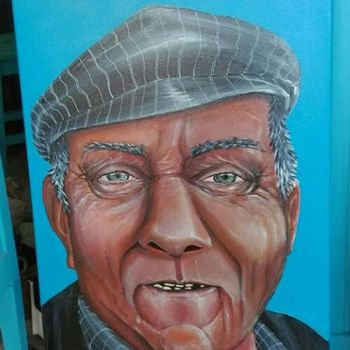 Painting titled "the fisherman who c…" by Topatopera, Original Artwork, Acrylic
