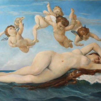 Pittura intitolato "Venus – after Caban…" da Darko Topalski, Opera d'arte originale, Olio