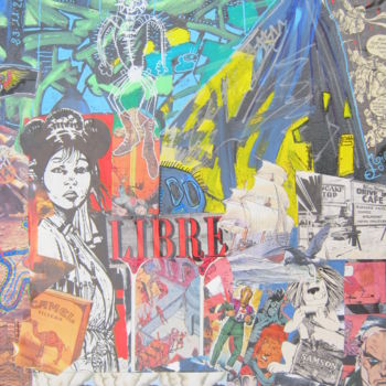 Schilderij getiteld "libre!" door Girerd Christophe, Origineel Kunstwerk, Acryl