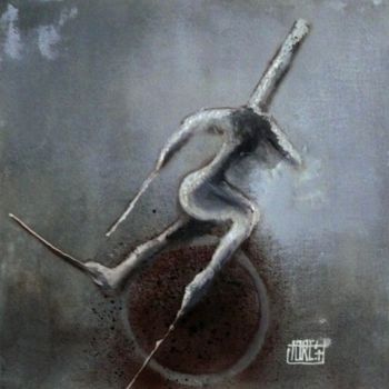 Painting titled "Mouvement 8" by Torc'H Nanou, Original Artwork, Oil