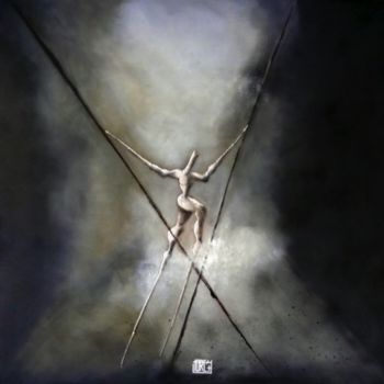 Pittura intitolato "Mouvement 2 - X" da Torc'H Nanou, Opera d'arte originale, Olio
