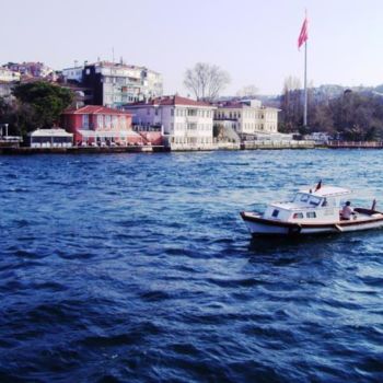 Photography titled "Boğaz'da Balıkçı Ai…" by Hatun Erdem, Original Artwork