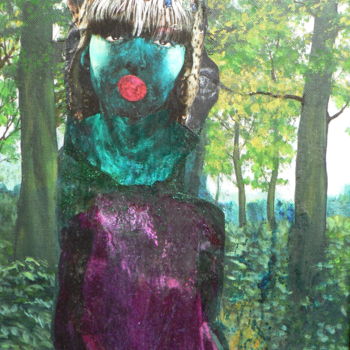 Schilderij getiteld "shout" door Toross, Origineel Kunstwerk, Acryl Gemonteerd op Houten paneel