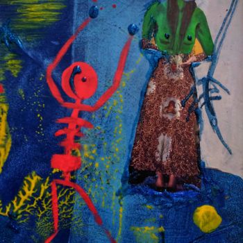 Schilderij getiteld "JOY" door Toross, Origineel Kunstwerk, Collages