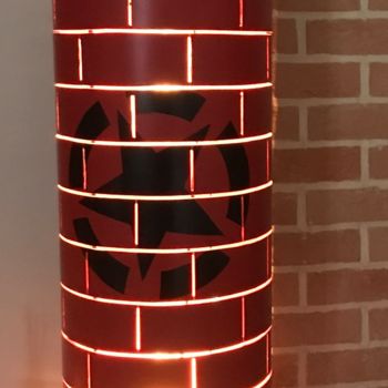 Design intitulée "lampe brique" par Torpedo, Œuvre d'art originale, Luminaire