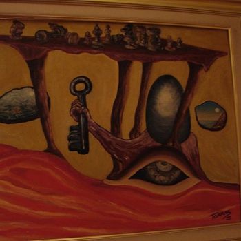 Painting titled "La llave del juego" by Torras, Original Artwork, Oil