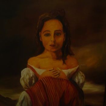 Painting titled "Katherine Leon" by Geovany Torres, Original Artwork