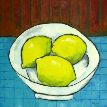 Painting titled "lemons" by Stephen Hewitt, Original Artwork