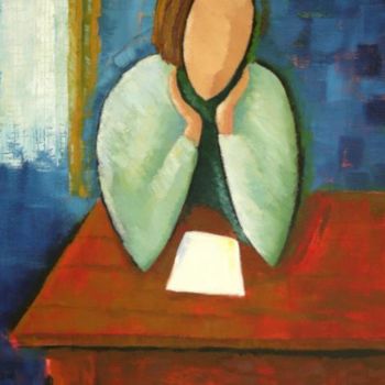 Painting titled "The Reader" by Stephen Hewitt, Original Artwork