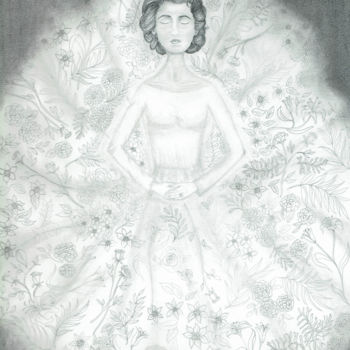 Disegno intitolato "La traccia del tuo…" da Tita Cantù, Opera d'arte originale, Matita