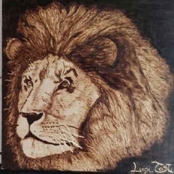 Drawing titled "Re leone" by Luigi Tosti, Original Artwork, Other